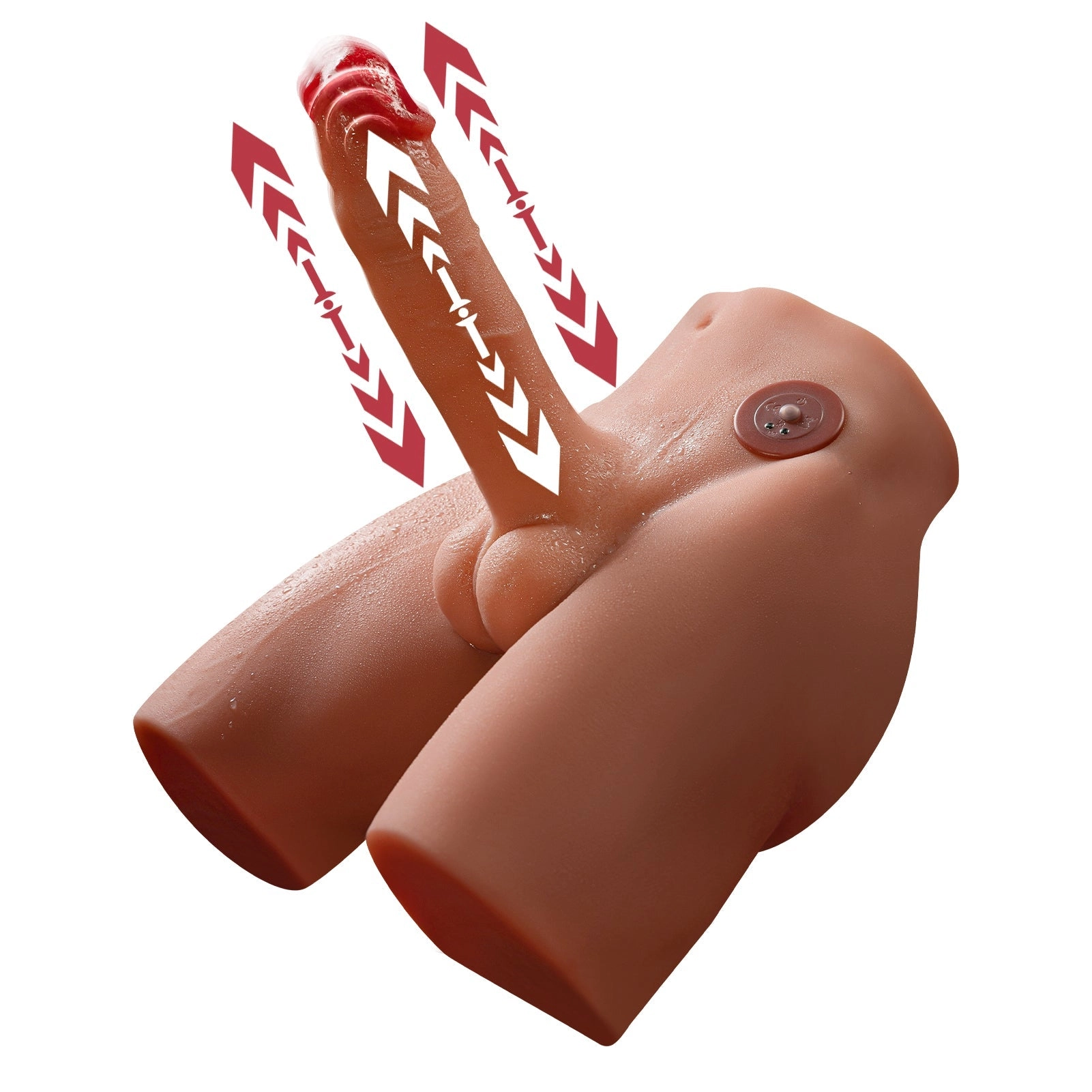 9 LB 6.7-Inch Lifelike Male Torso with Realistic Dildo Design