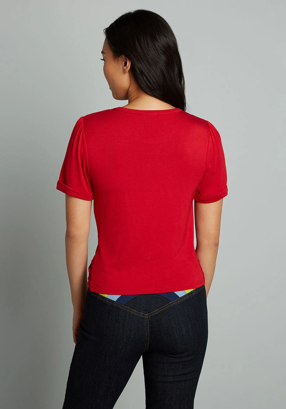 A Twist of Fun Knit Top