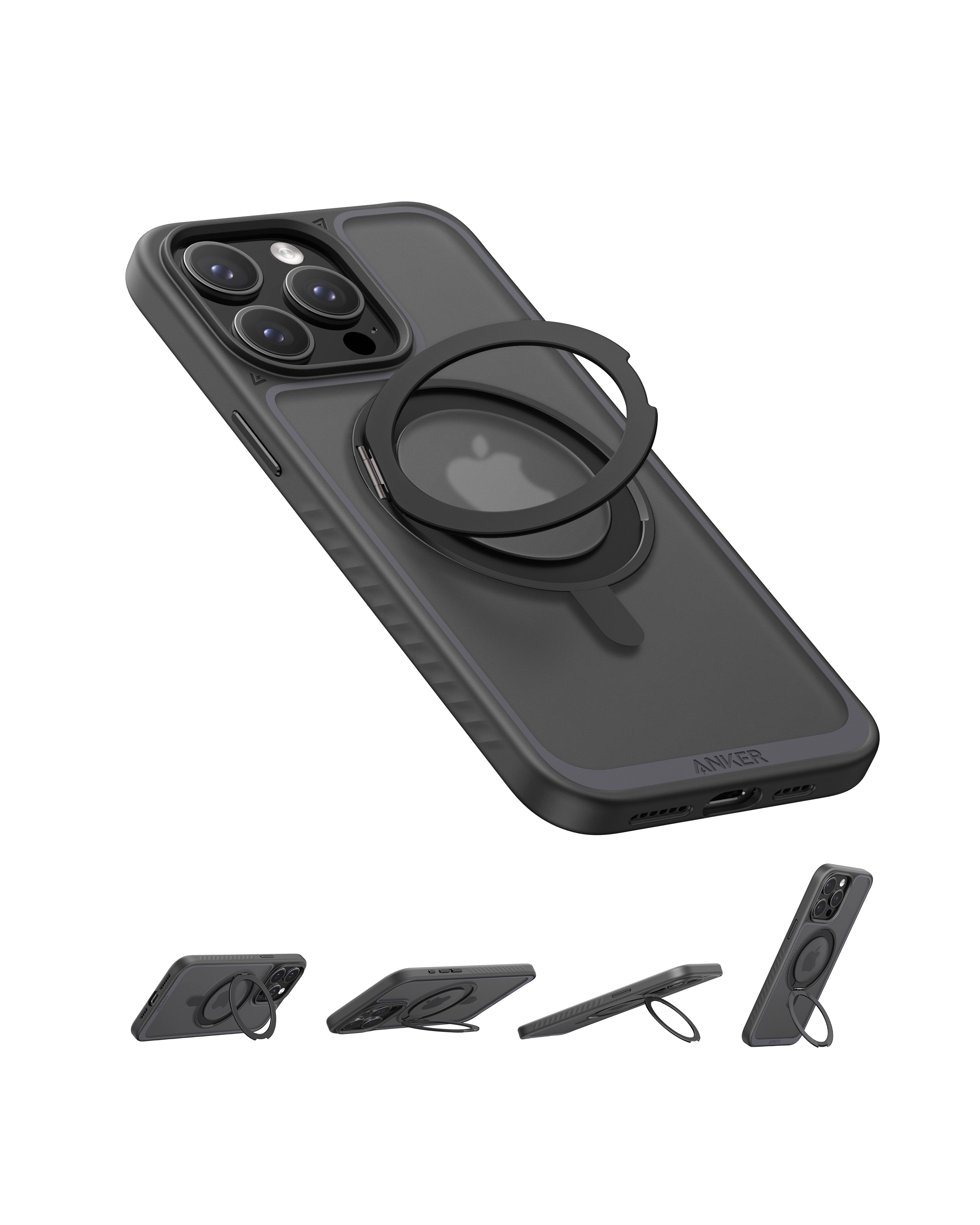 Anker Magnetic Phone Case with Ring Stand (For iPhone 15 Pro)