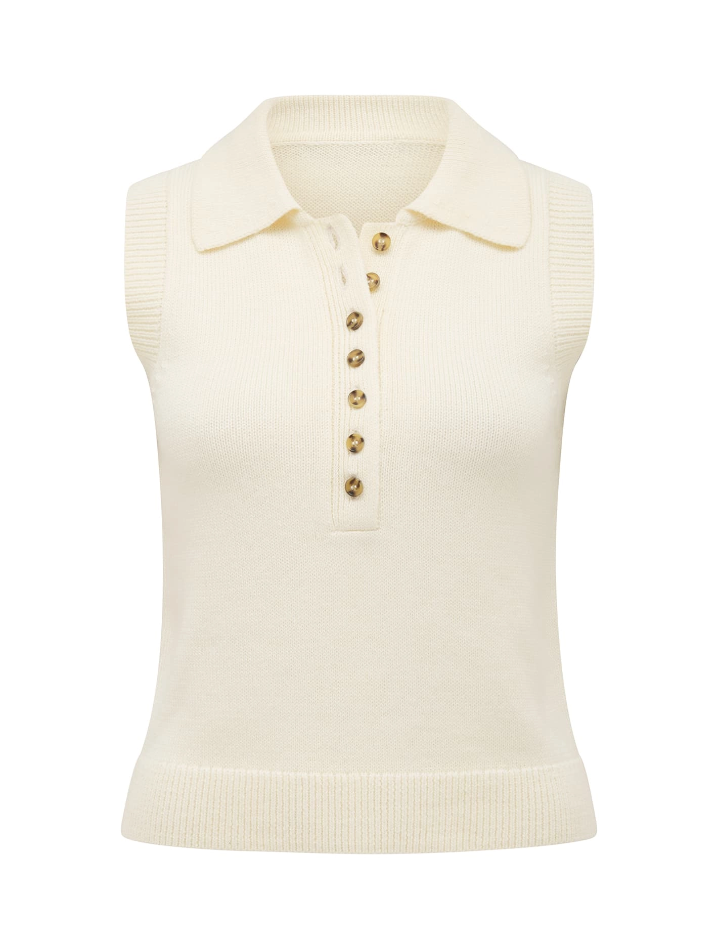 Ashlyn Button Collar Tabard Sweater