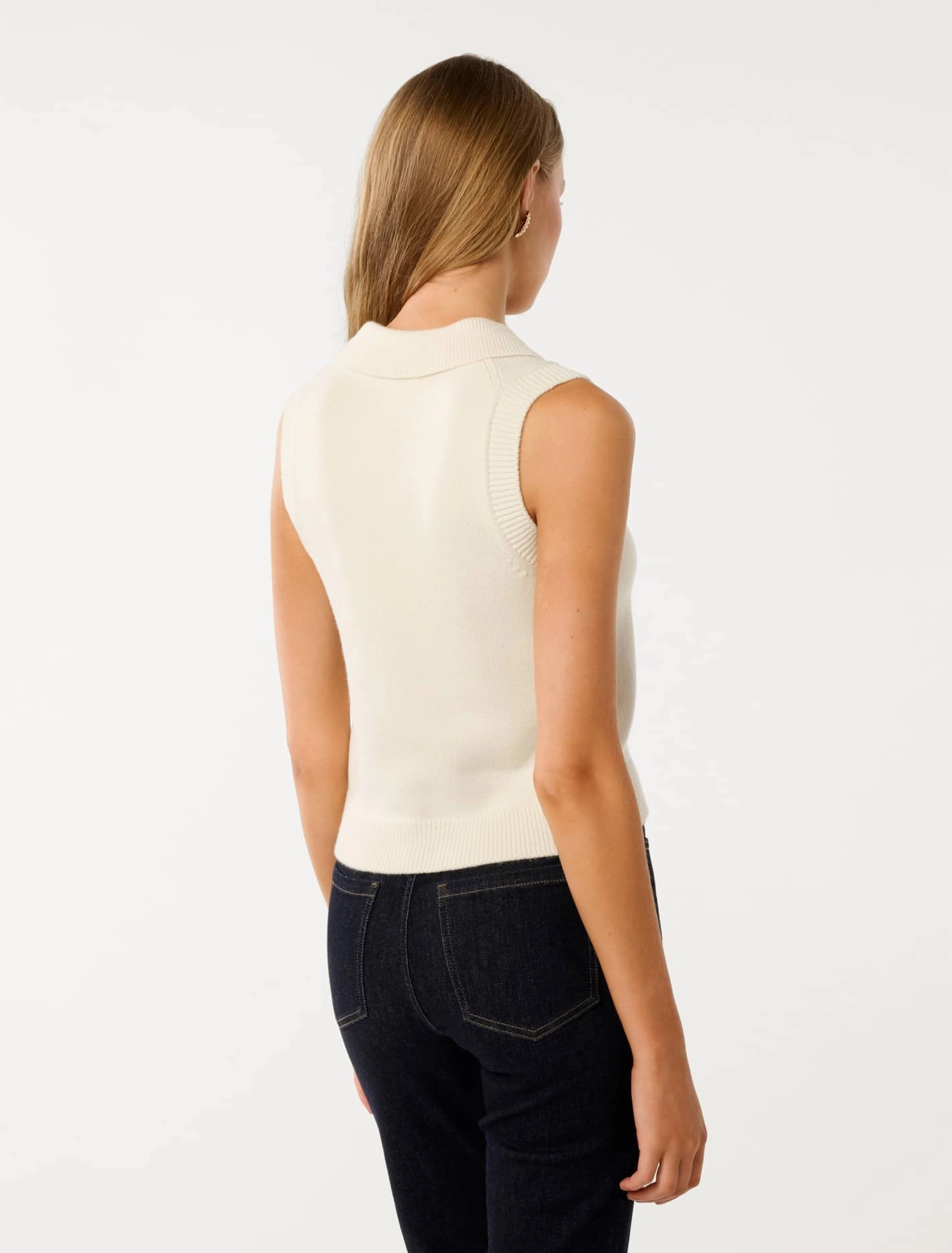 Ashlyn Button Collar Tabard Sweater