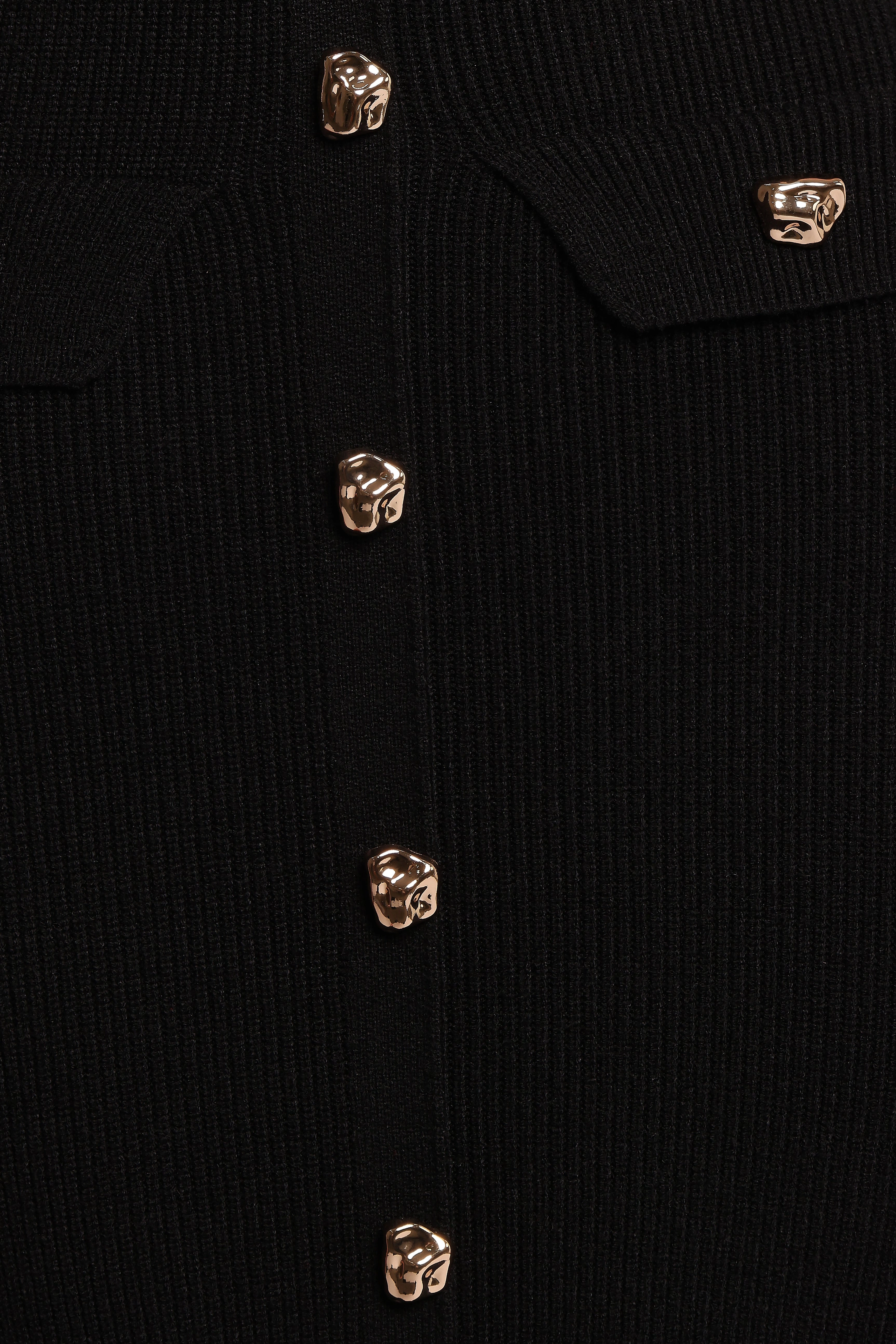 Aspen Button Up Knit Dress - Black