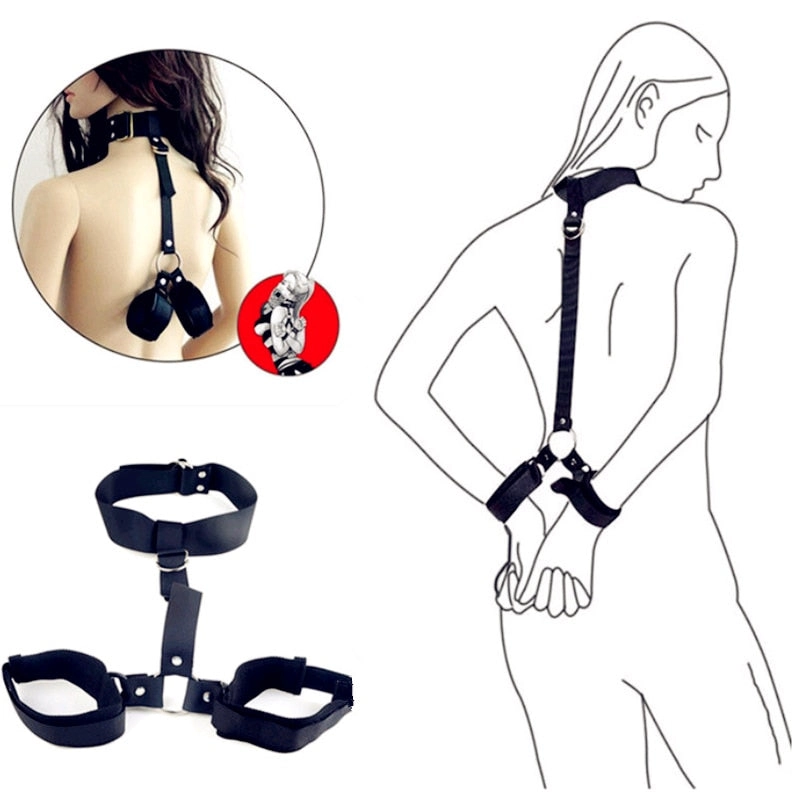 BDSM Bondage Restraint Bondage Fetish Slave Handcuffs & Ankle Cuffs Adult Erotic Sex Toys for Woman Couples Sex Games