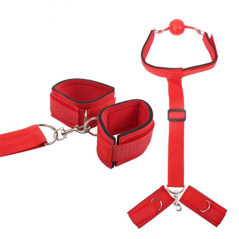BDSM Bondage Restraint Bondage Fetish Slave Handcuffs & Ankle Cuffs Adult Erotic Sex Toys for Woman Couples Sex Games