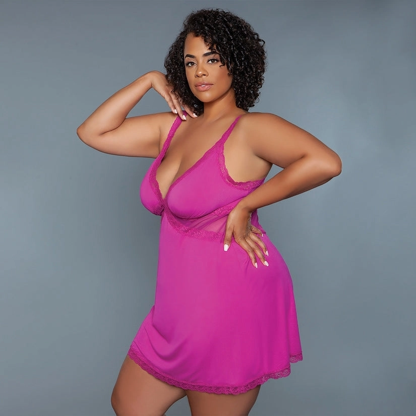 Bewicked Alexi Slip-Pink 1X-Boxed