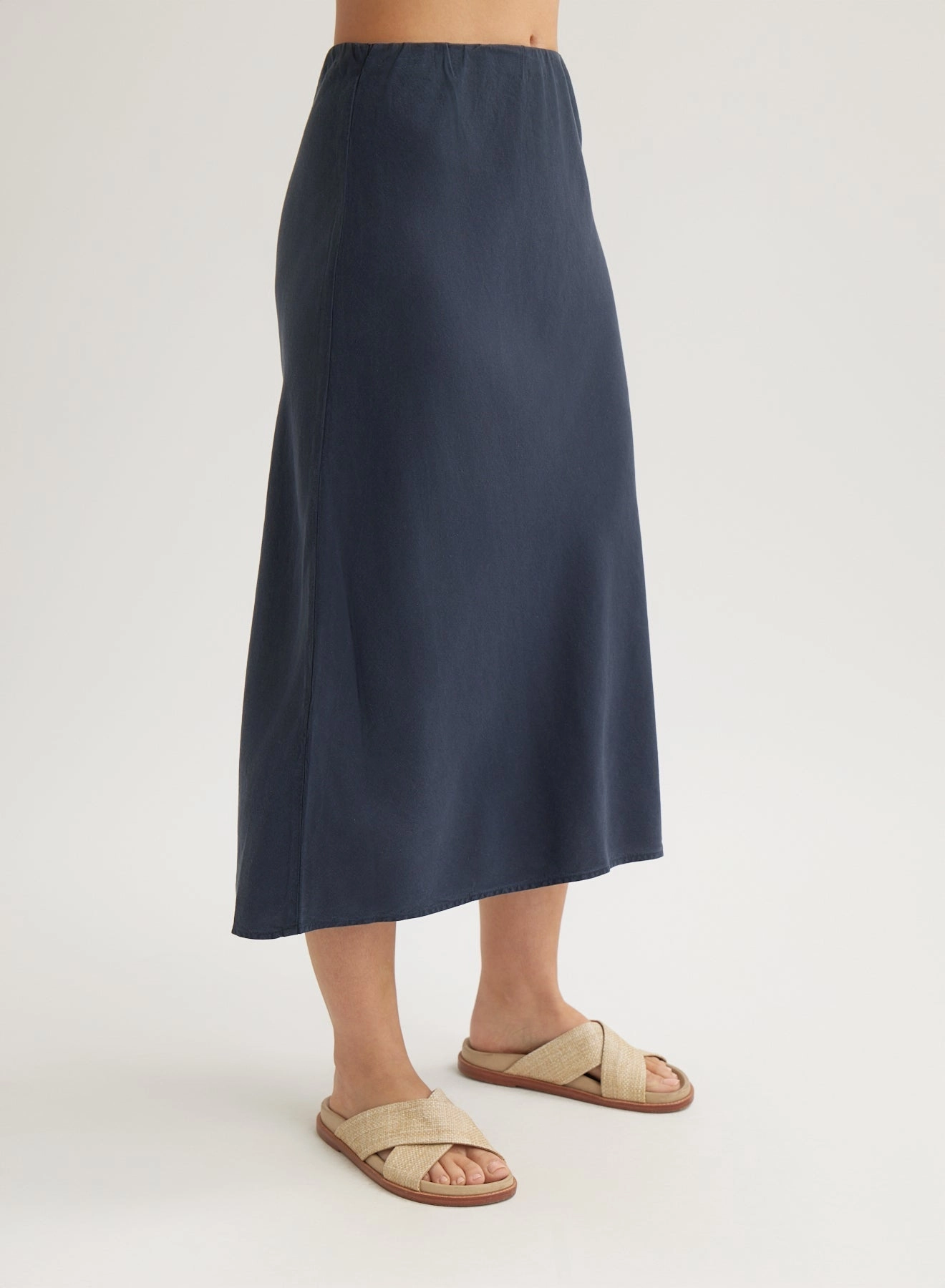 Bias Midi Skirt - Endless Sea