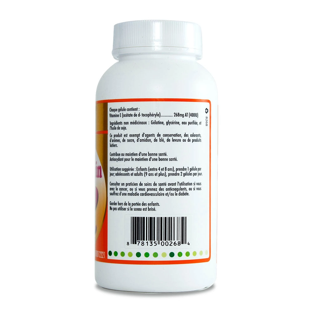 BILL Natural Sources® Vitamin E 400IU 120 Softgels