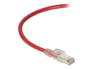 Black Box GigaTrue 3 - Patch cable - RJ-45 (M) locking to RJ-45 (M) locking - 1 ft - S/FTP - CAT 6 - CM - snagless, stranded, C6PC70S-RD-1