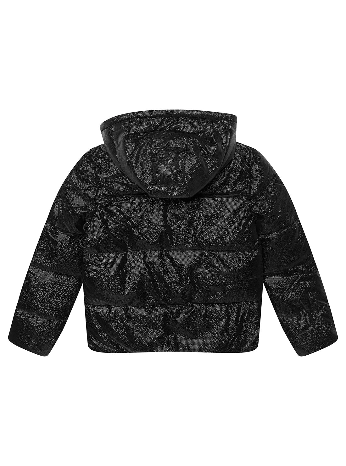Black Hooded Puffer Jacket (7-16)