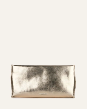 BONNIE CLUTCH BAG LIGHT GOLD LEATHER