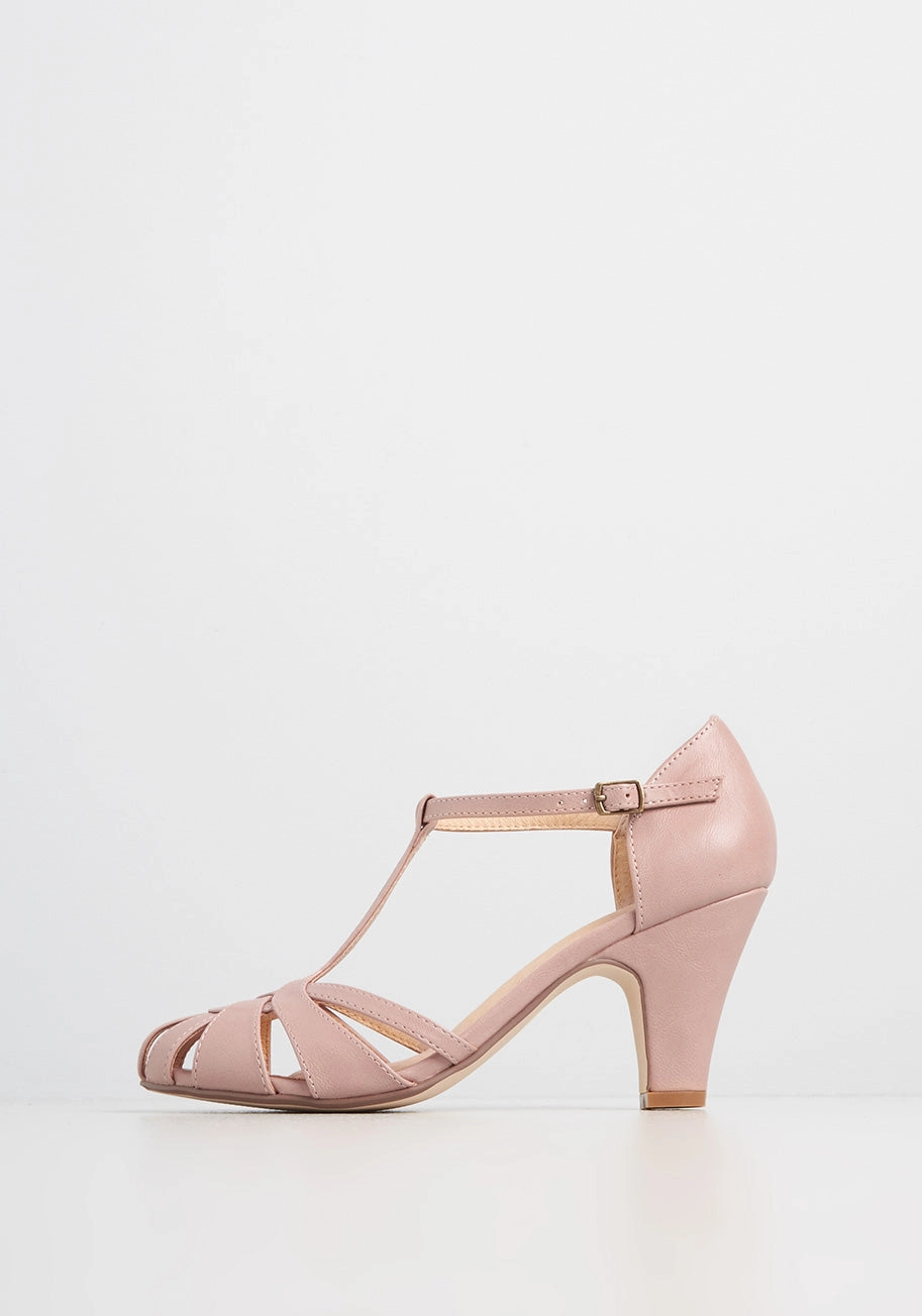 Chelsea Crew There Chic Goes T-Strap Heel in Mauve