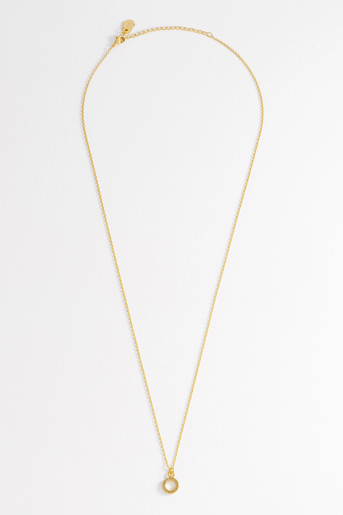 Circle CZ Pendant Necklace