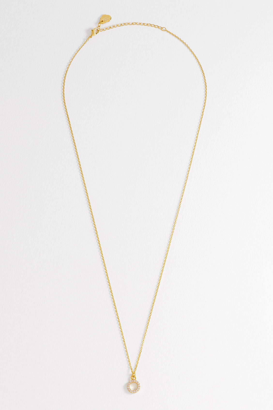 Circle CZ Pendant Necklace