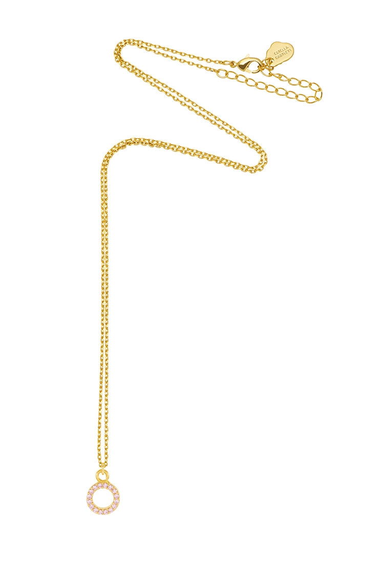 Circle CZ Pendant Necklace