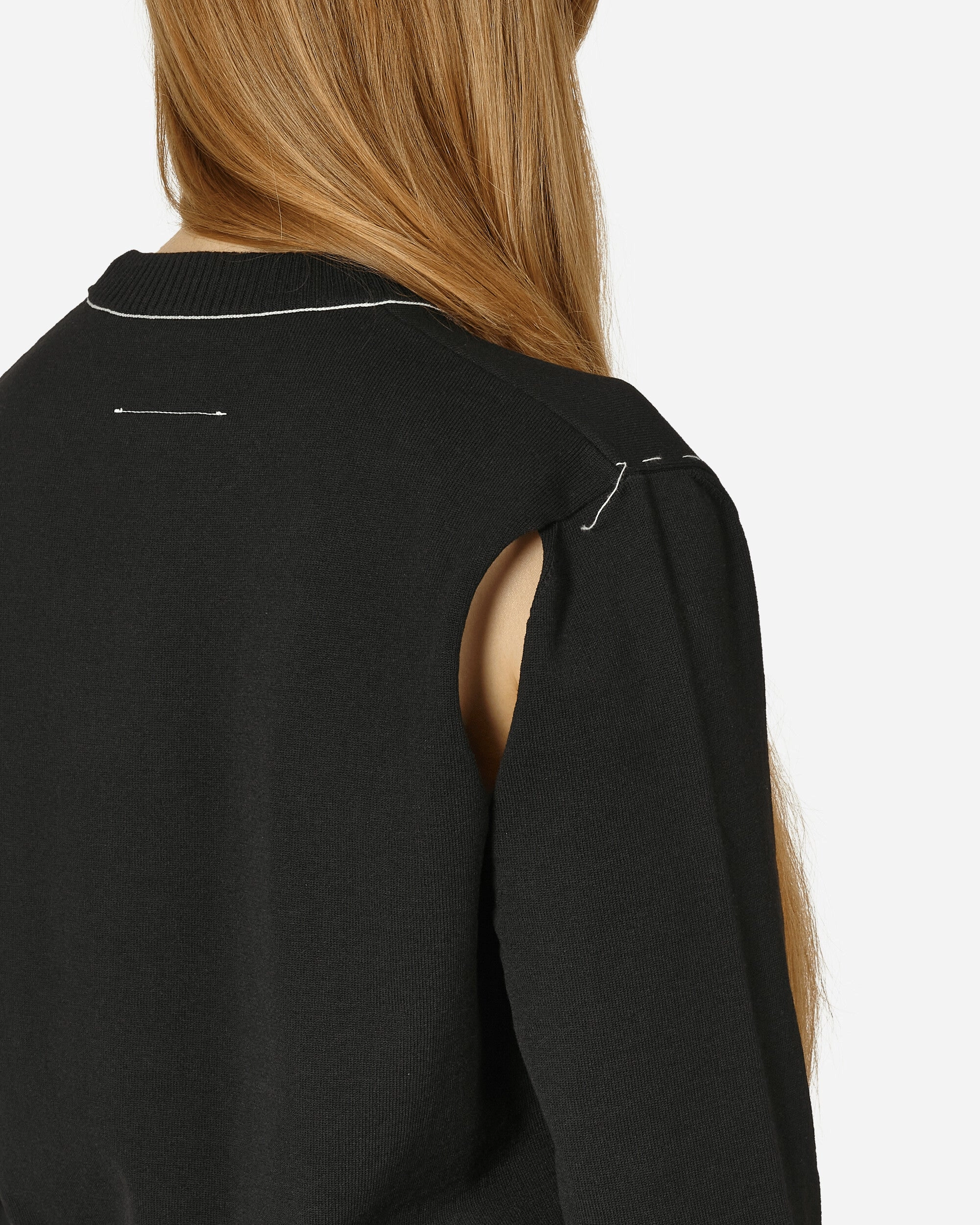 Deconstructed Crewneck Sweater Black