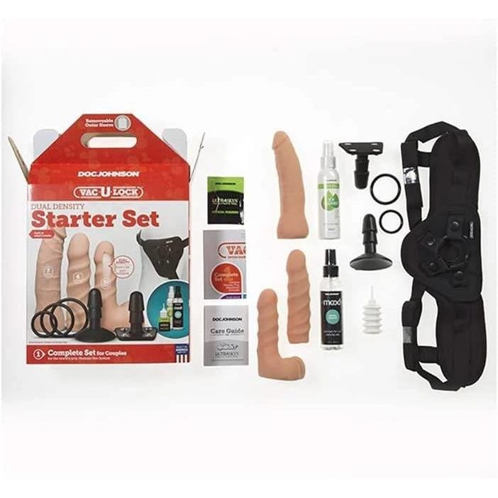 Doc Johnson Vac-U-Lock Dual Density Starter Set