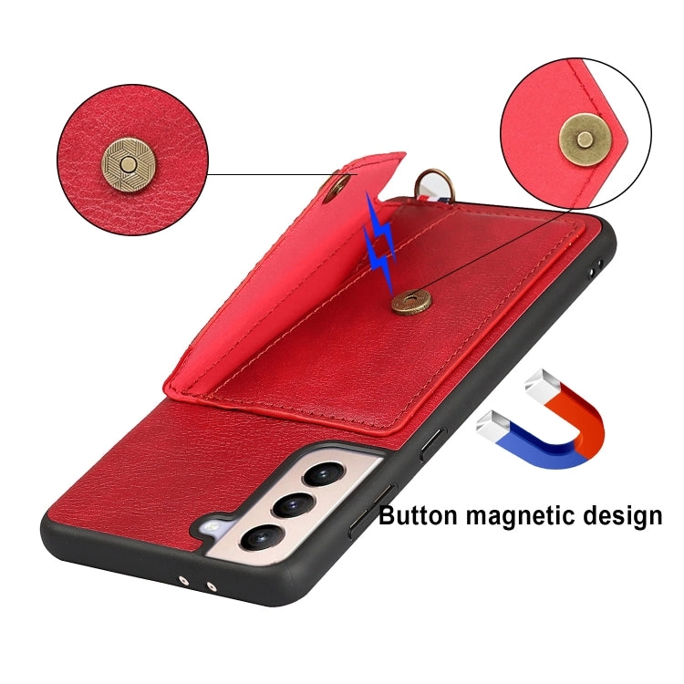 For Samsung Galaxy S21  5G Litchi Texture Silicone   PC   PU Leather Back Cover Shockproof Case