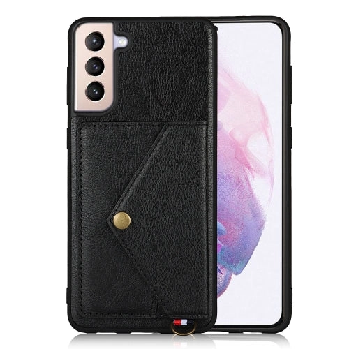 For Samsung Galaxy S21  5G Litchi Texture Silicone   PC   PU Leather Back Cover Shockproof Case