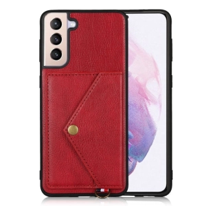 For Samsung Galaxy S21  5G Litchi Texture Silicone   PC   PU Leather Back Cover Shockproof Case