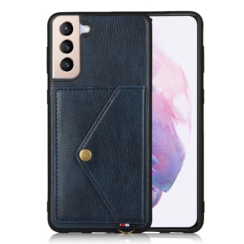 For Samsung Galaxy S21  5G Litchi Texture Silicone   PC   PU Leather Back Cover Shockproof Case