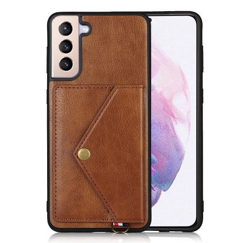 For Samsung Galaxy S21  5G Litchi Texture Silicone   PC   PU Leather Back Cover Shockproof Case
