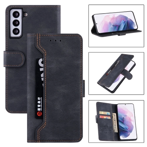 For Samsung Galaxy S21  5G Reverse Buckle Horizontal Flip PU Leather Case with Holder  Card