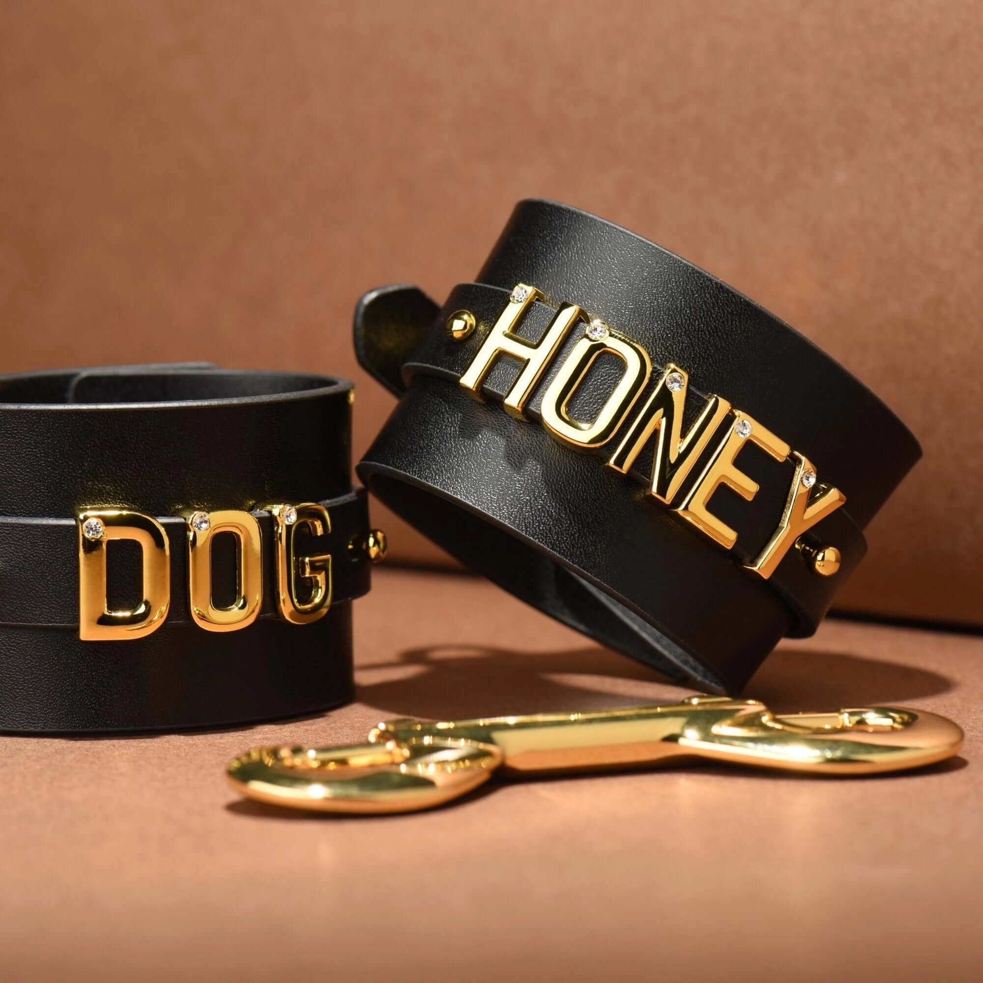 FUCK ME Luxury Italian Leather Handcuffs by UPKO