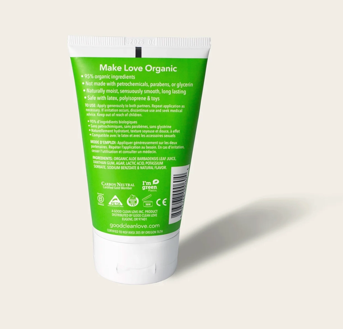 GOOD CLEAN LOVE ALMOST NAKED ORGANIC PERSONAL LUBRICANT - 4OZ