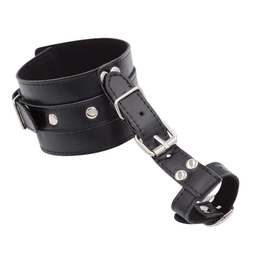 Hand Foot Leather Bondage Cuffs BDSM Wrist Cuffs