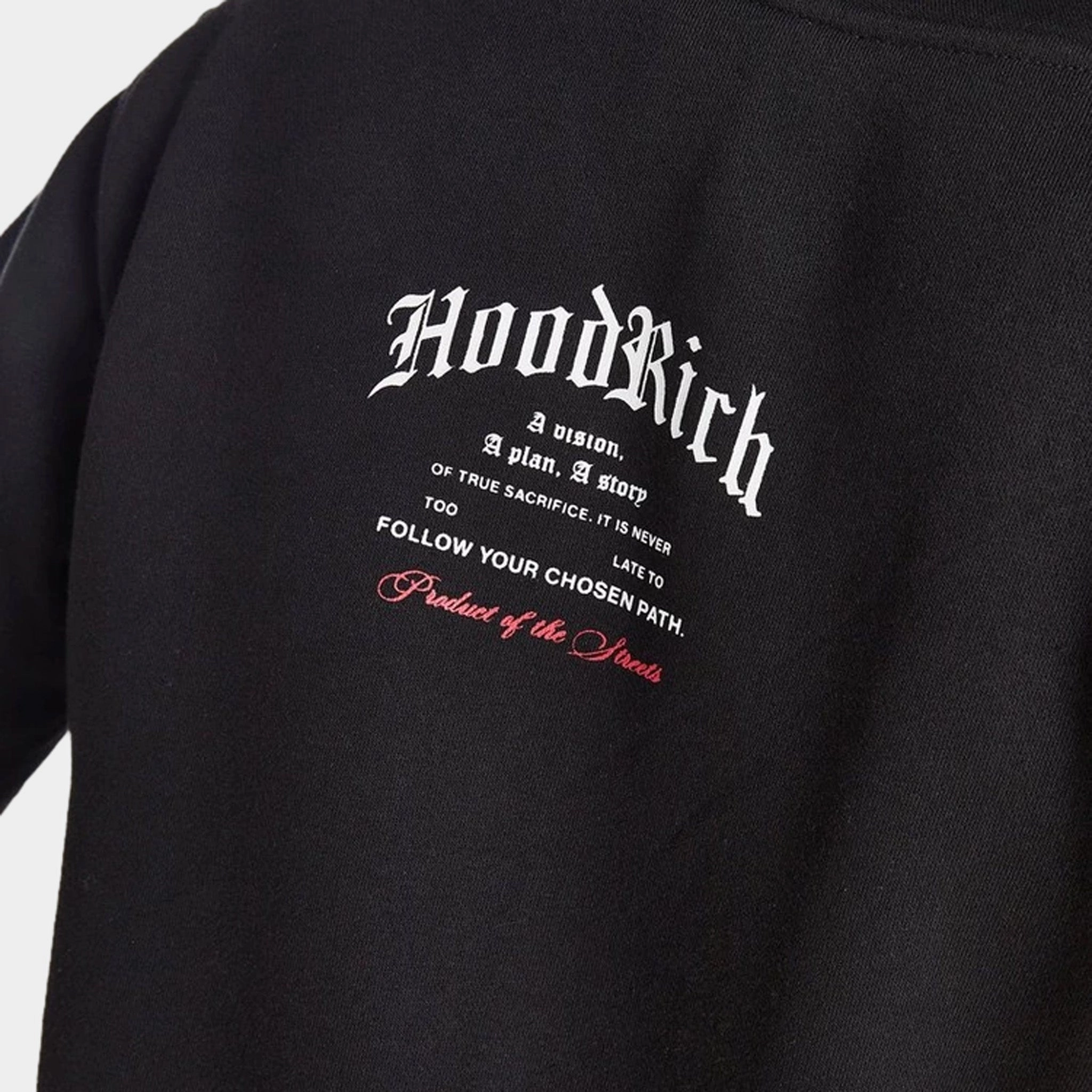 Hoodrich Juniors' Gothic Pullover Hoodie Black / White - Lychee