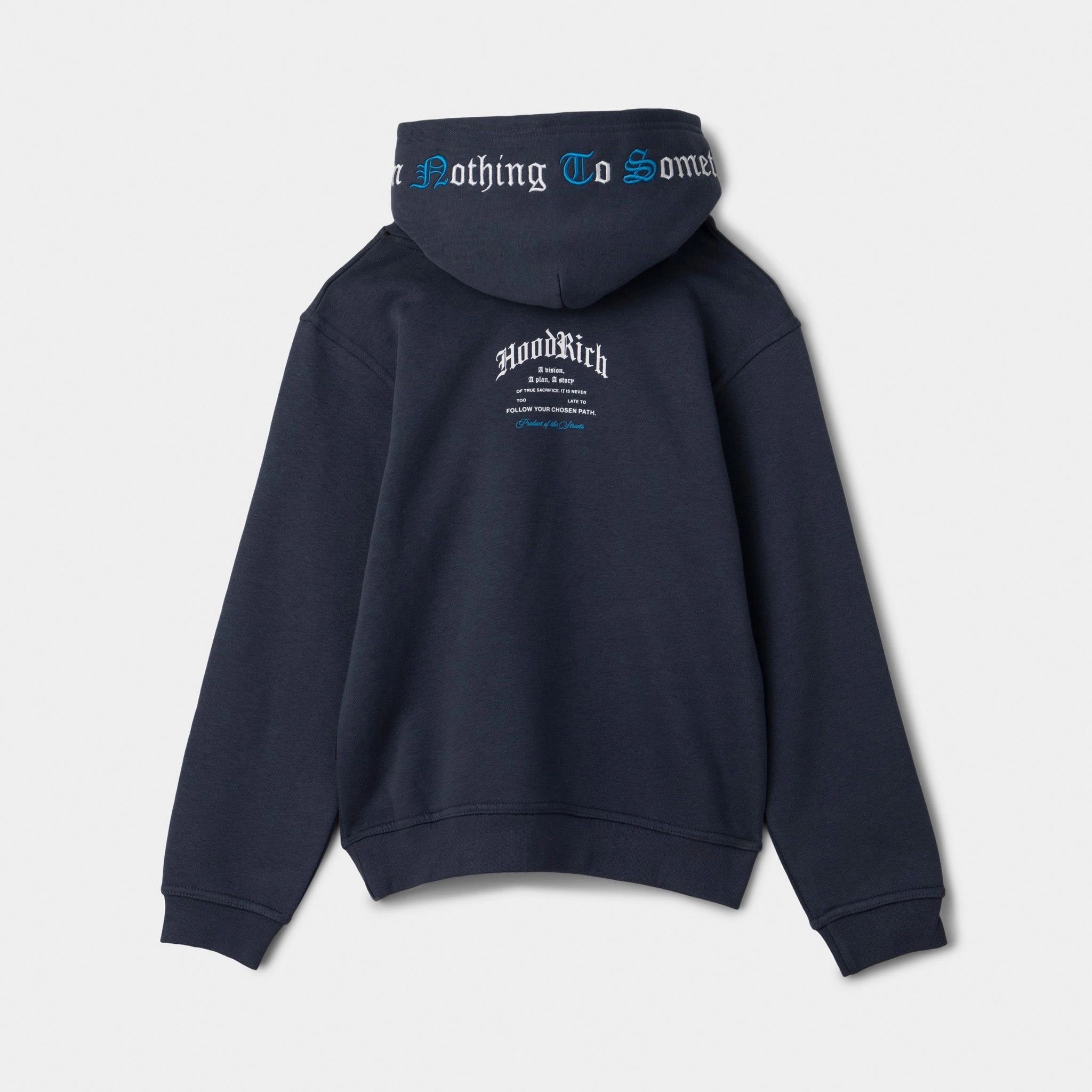 Hoodrich Juniors' Gothic Pullover Hoodie Ombre Blue / White - Diva Blue