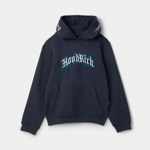 Hoodrich Juniors' Gothic Pullover Hoodie Ombre Blue / White - Diva Blue