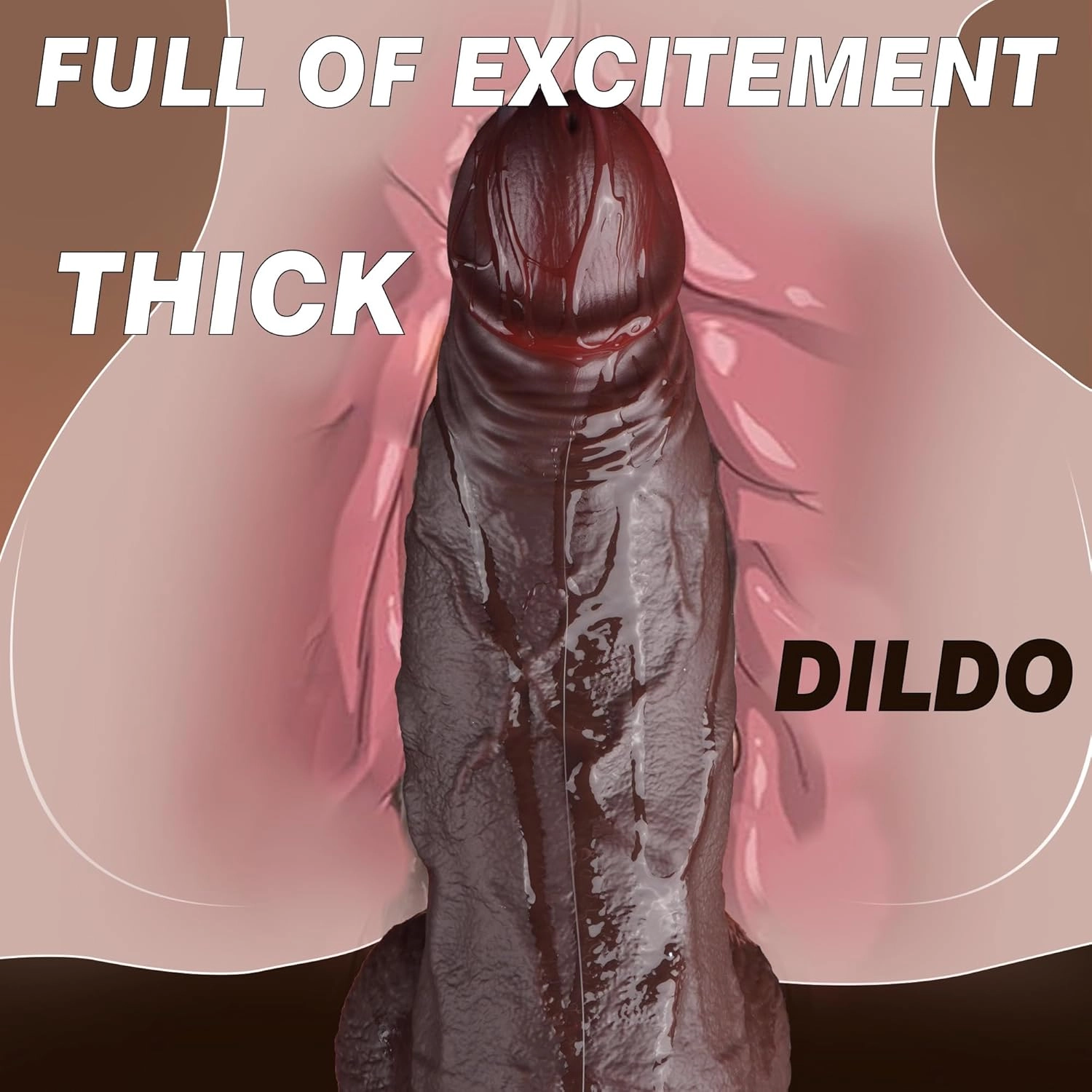 Jerry 2.61'' Diameter Huge Thick Dildo Realistic Big Black Dildo-Laphwing