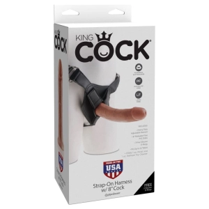 King Cock Strap-on Harness With 8 Cock - Tan