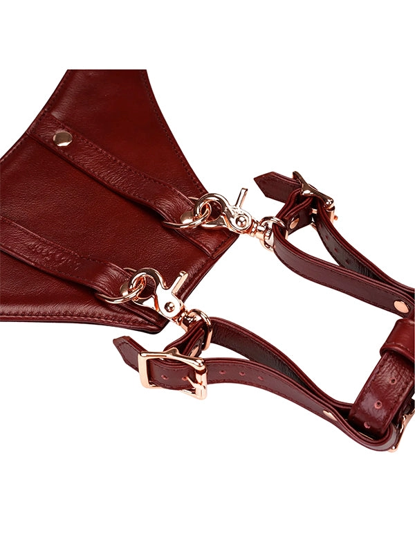 Liebe Seele Wine Red Leather Forced Orgasm Belt