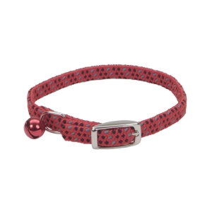 Li'l Pals® Elasticized Safety Kitten Collar with Reflective Threads, Red Multi