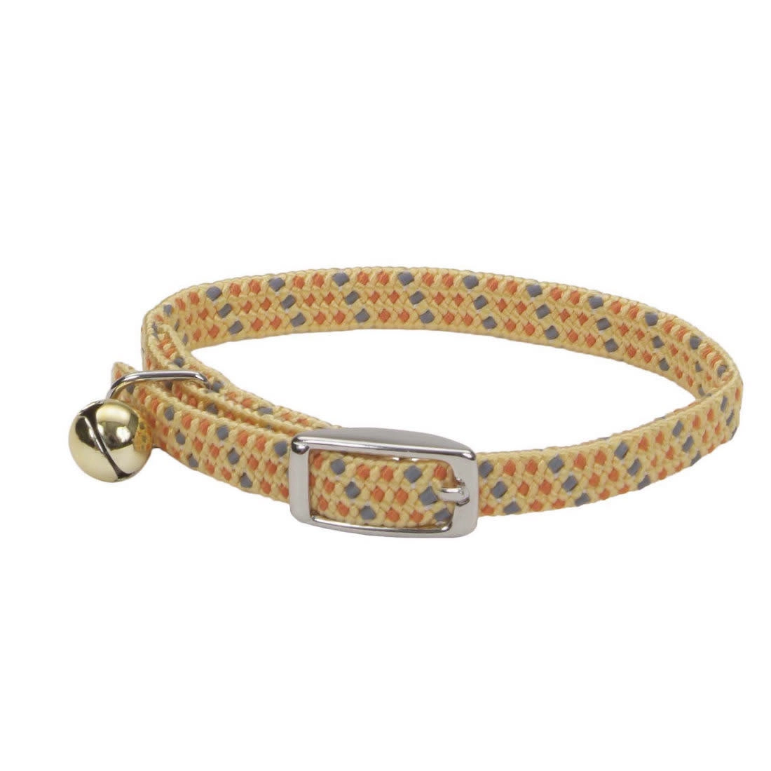 Li'l Pals® Elasticized Safety Kitten Collar with Reflective Threads, Yellow Multi