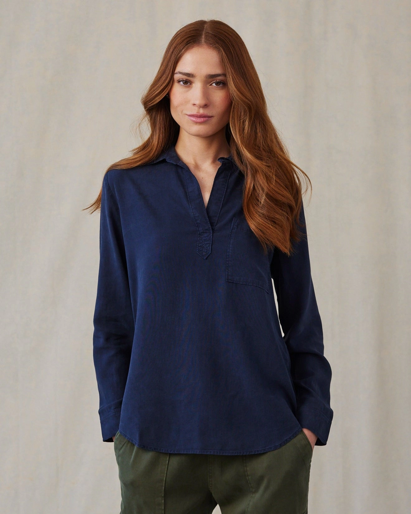 Long Sleeve Pullover Tunic - Endless Sea