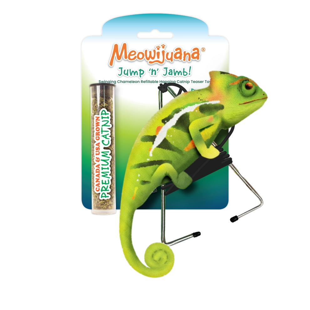 Meowijuana Jump ‘n’ Jamb Chameleon Cat Toy