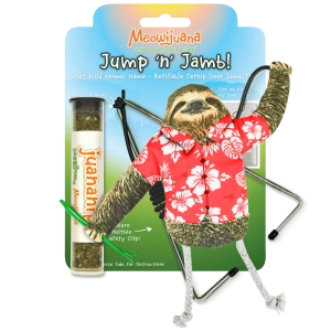 Meowijuana Jump 'n' Jamb Get Wild Sloth Cat Toy