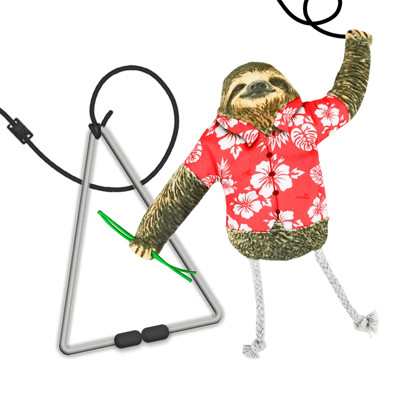 Meowijuana Jump 'n' Jamb Get Wild Sloth Cat Toy