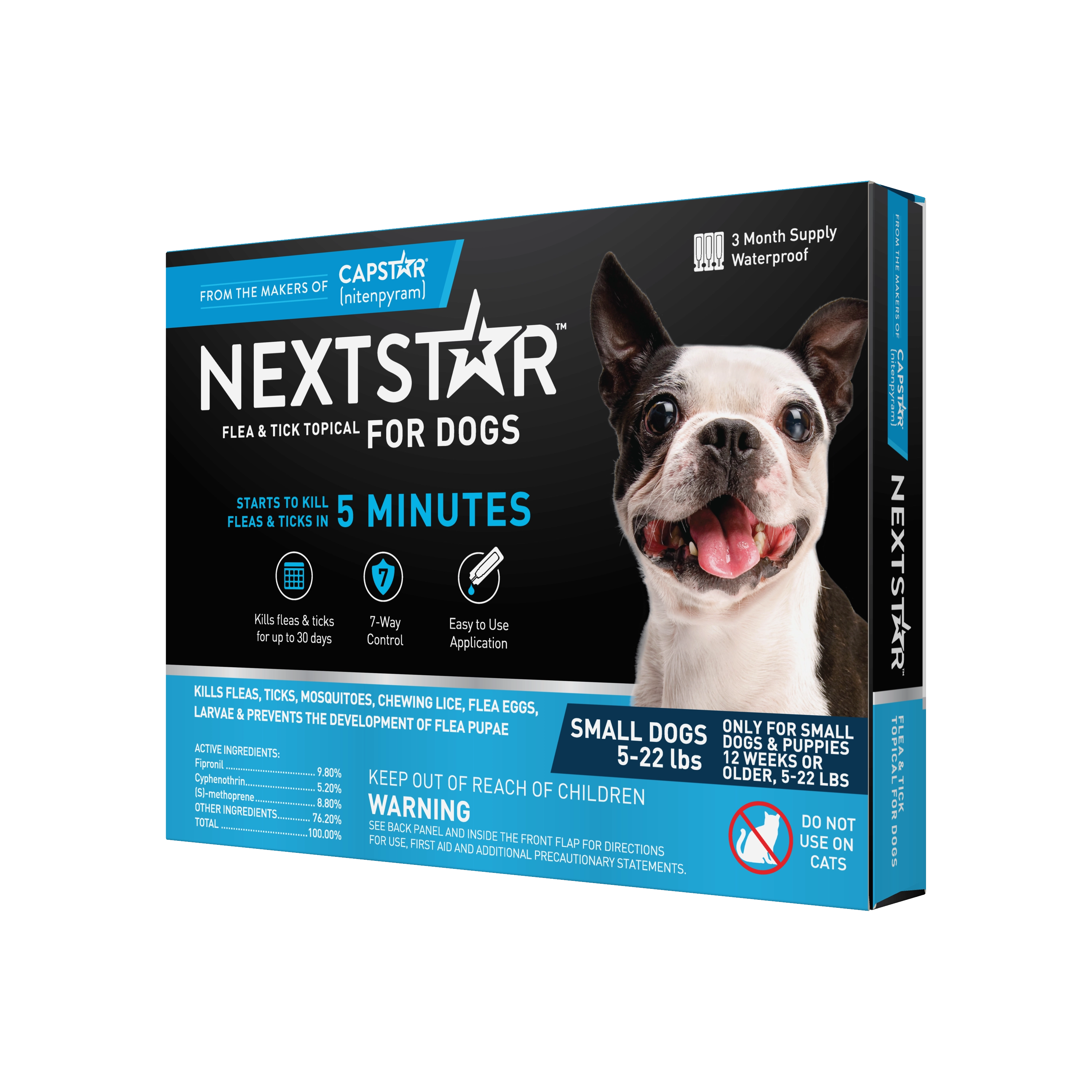 Nextstar Flea & Tick Topical Dog 5-22LB 3CT