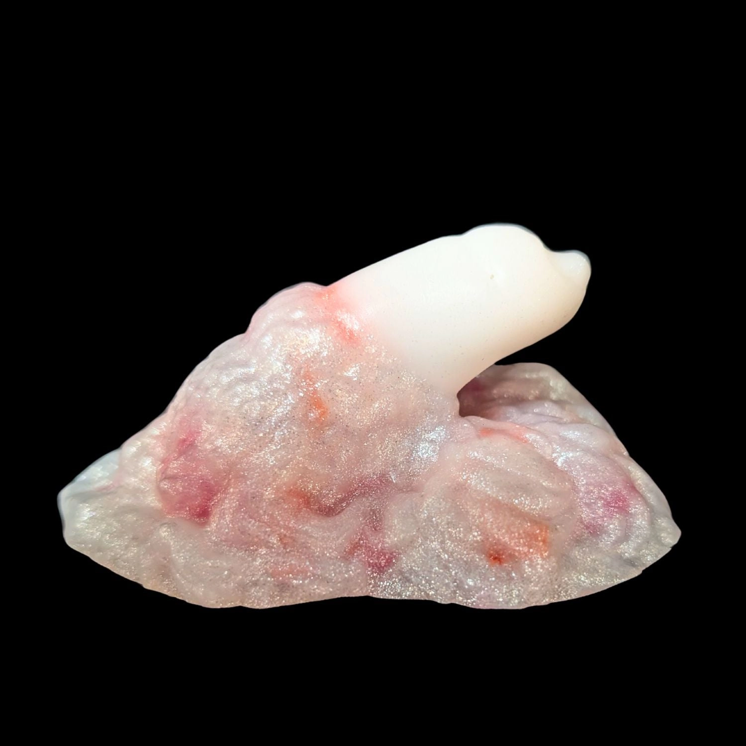Premade Medium Fenrir, Lycan Packer - Marble, Sparkle White, Kreature Orange, Bubblegum Pink - Classic Firmness