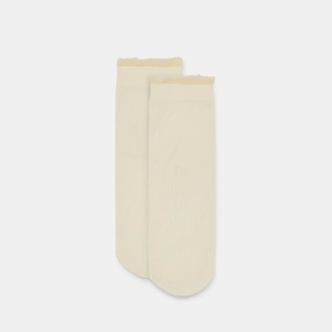 SHEER RUFFLE SOCKS IVORY