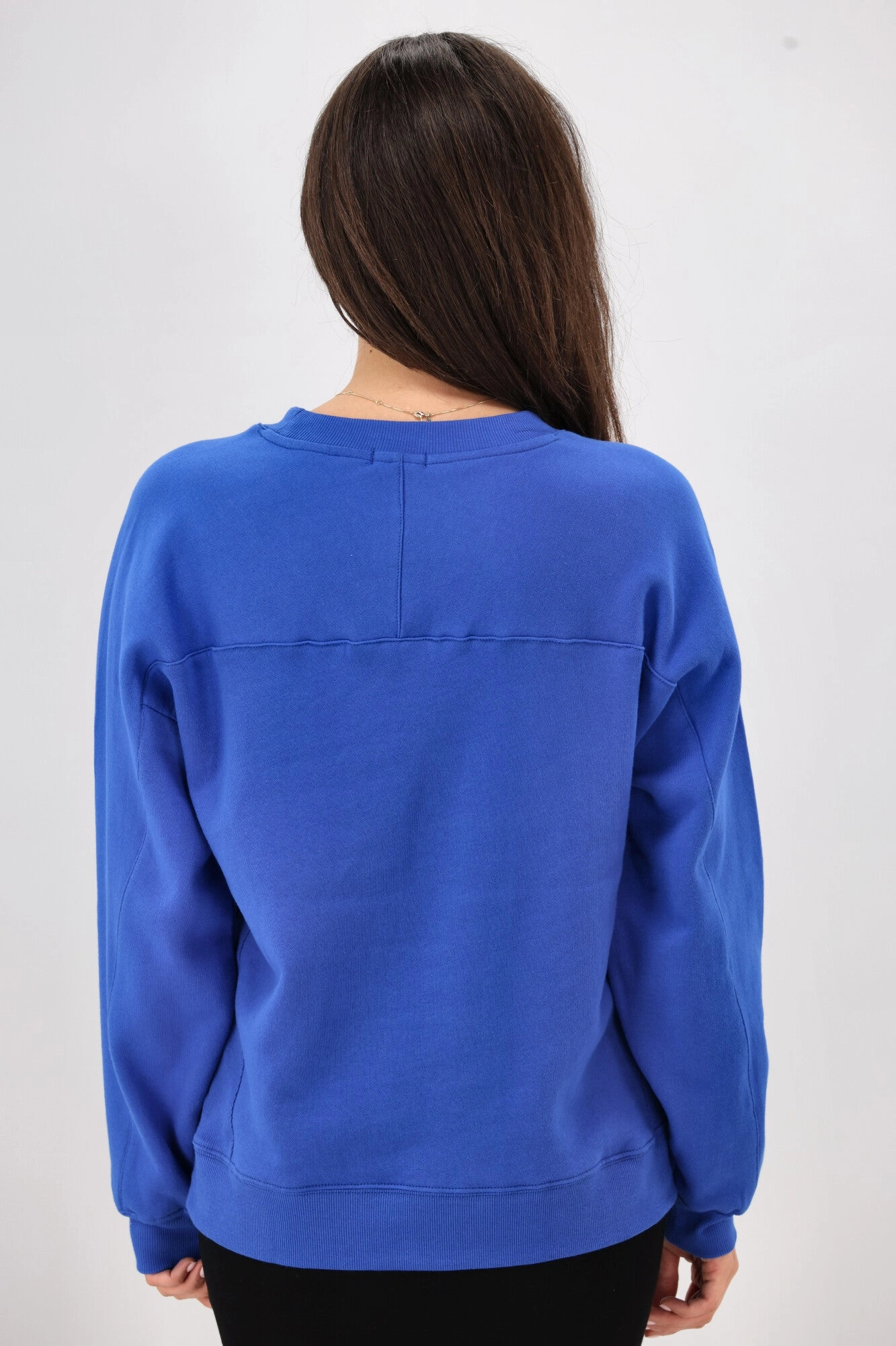 Shine On Essentials Monogrammed Crew Cobalt Blue