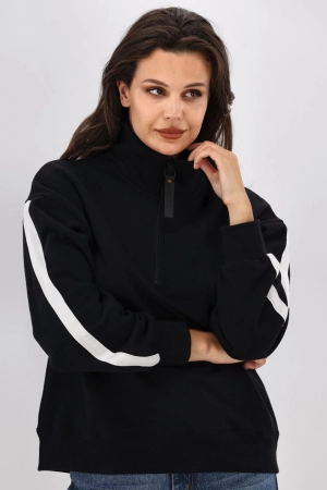 Shine On Essentials Panel 1/4 Zip Black