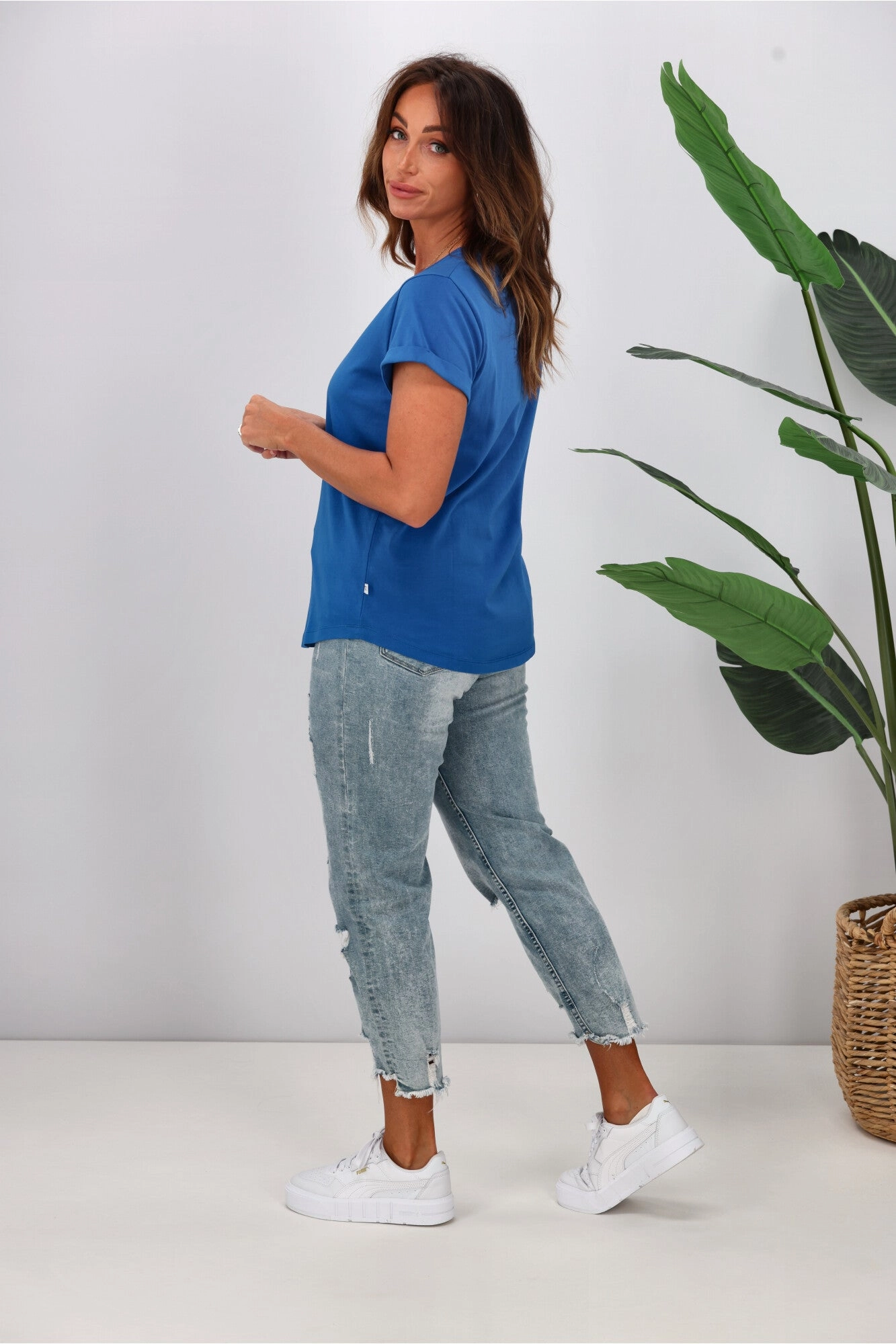 Shine On Essentials V Tee Cobalt Blue