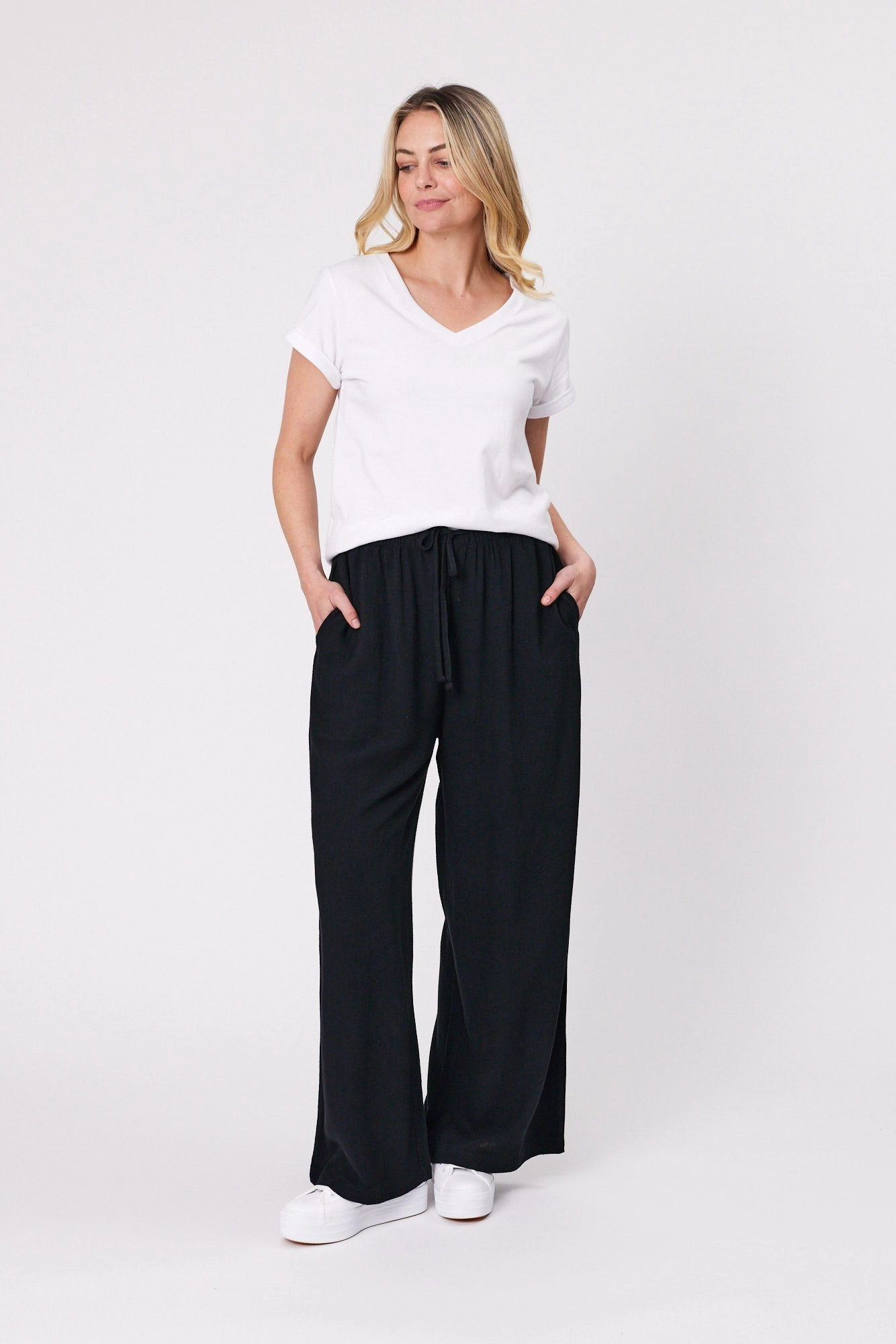 Shine On Essentials V Tee White