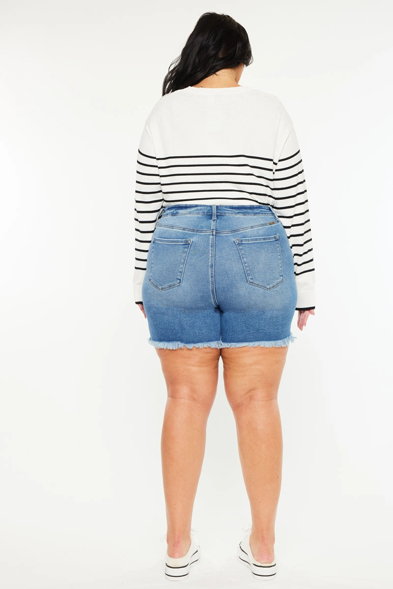 Sky Essentials High Rise Shorts (Plus Size)