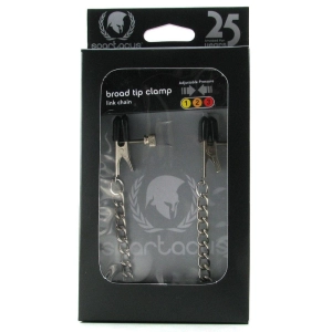Spartacus Adjustable Broad Tip Nipple Clamps Link Chain